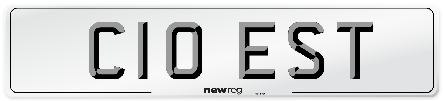C10 EST Number Plate from New Reg